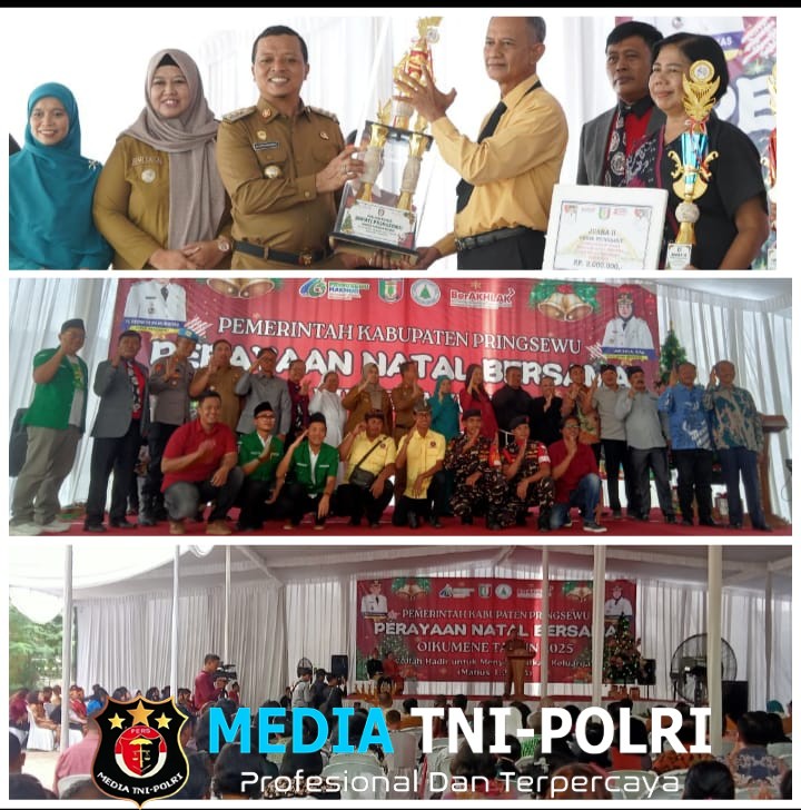 Dihadiri Bupati Dan Wakil Bupati , Pemkab Pringsewu Gelar Natal Bersama Ouikumene 2025