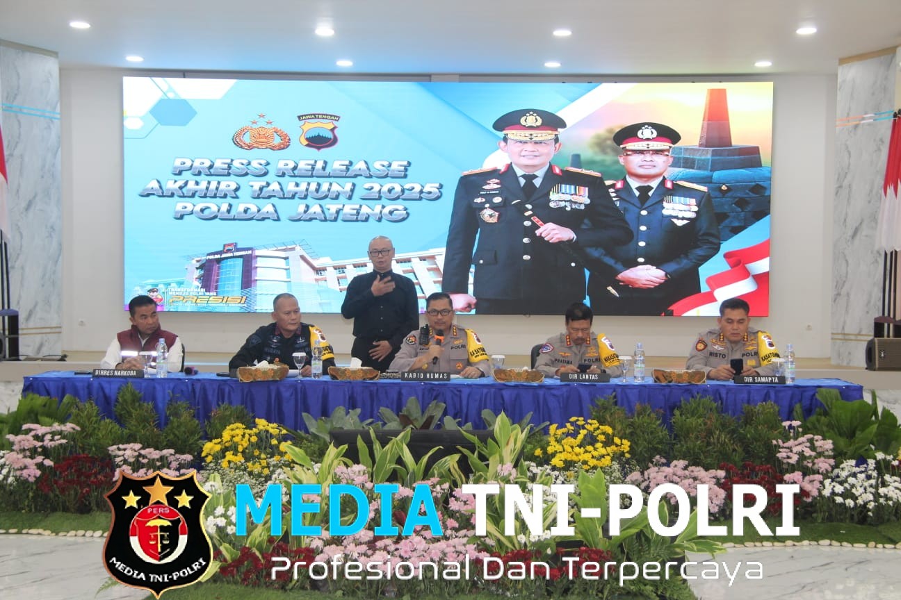 Polda Jateng Gelar Rilis Akhir Tahun 2025, Kabid Humas  Kriminalitas Turun, Keselamatan Lalu Lintas Meningkat, Kepercayaan Publik Menguat