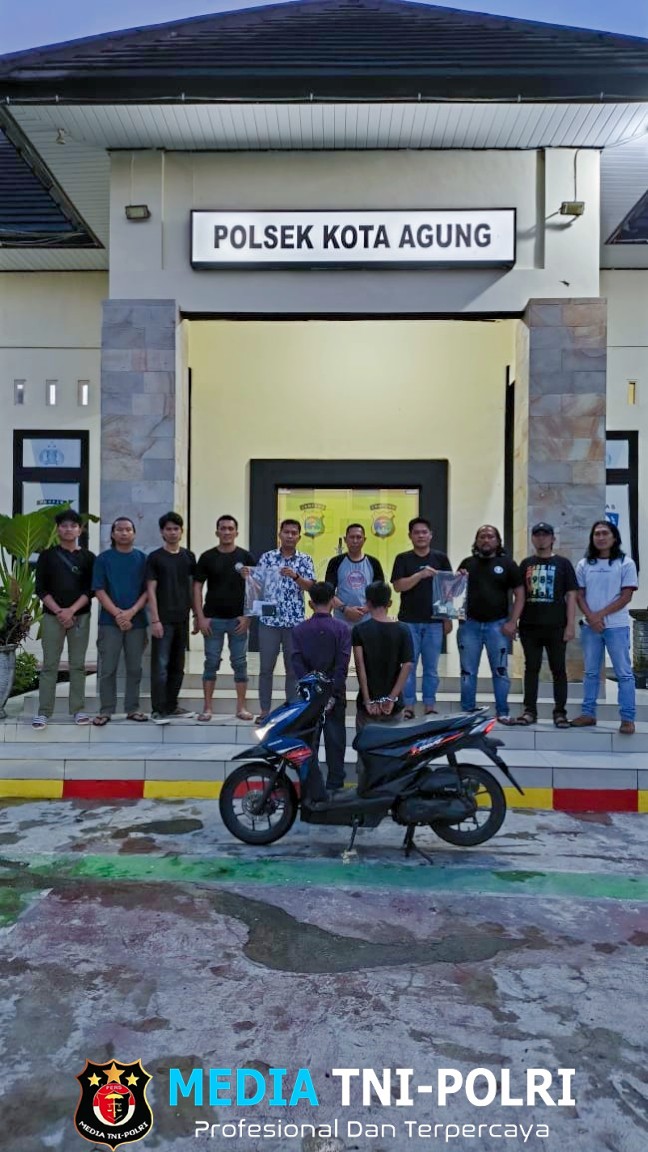 Dibantu Warga dan Tekab 308, Polsek Kota Agung Amankan Dua Pelaku Curanmor