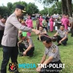 Kapolres Lampung Tengah Pimpin Upacara Korp Raport Kenaikan Pangkat 79 Personel