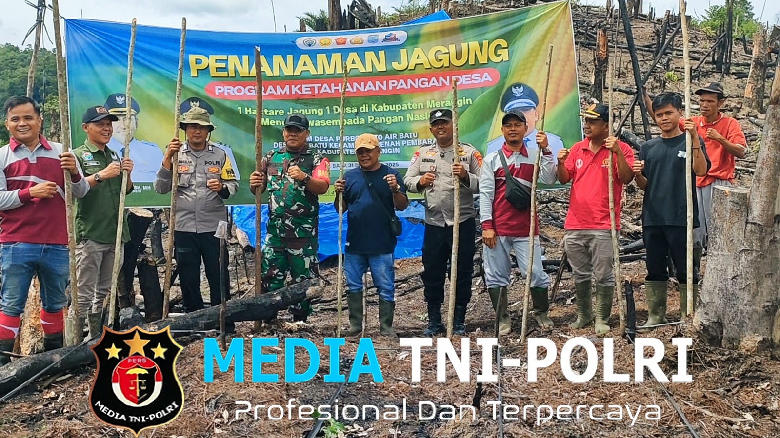 Babinsa Koramil 420-07/Sei Manau Dukung Penuh Penanaman Jagung di Desa Air Batu