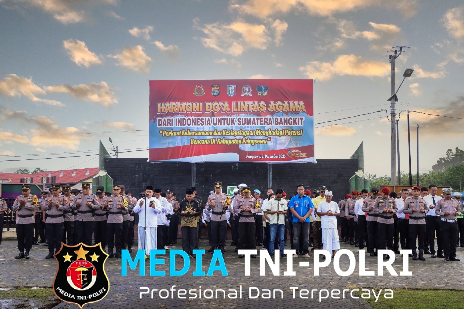 Refleksi Akhir Tahun, Polres Pringsewu Gelar Doa Lintas Agama untuk Korban Bencana
