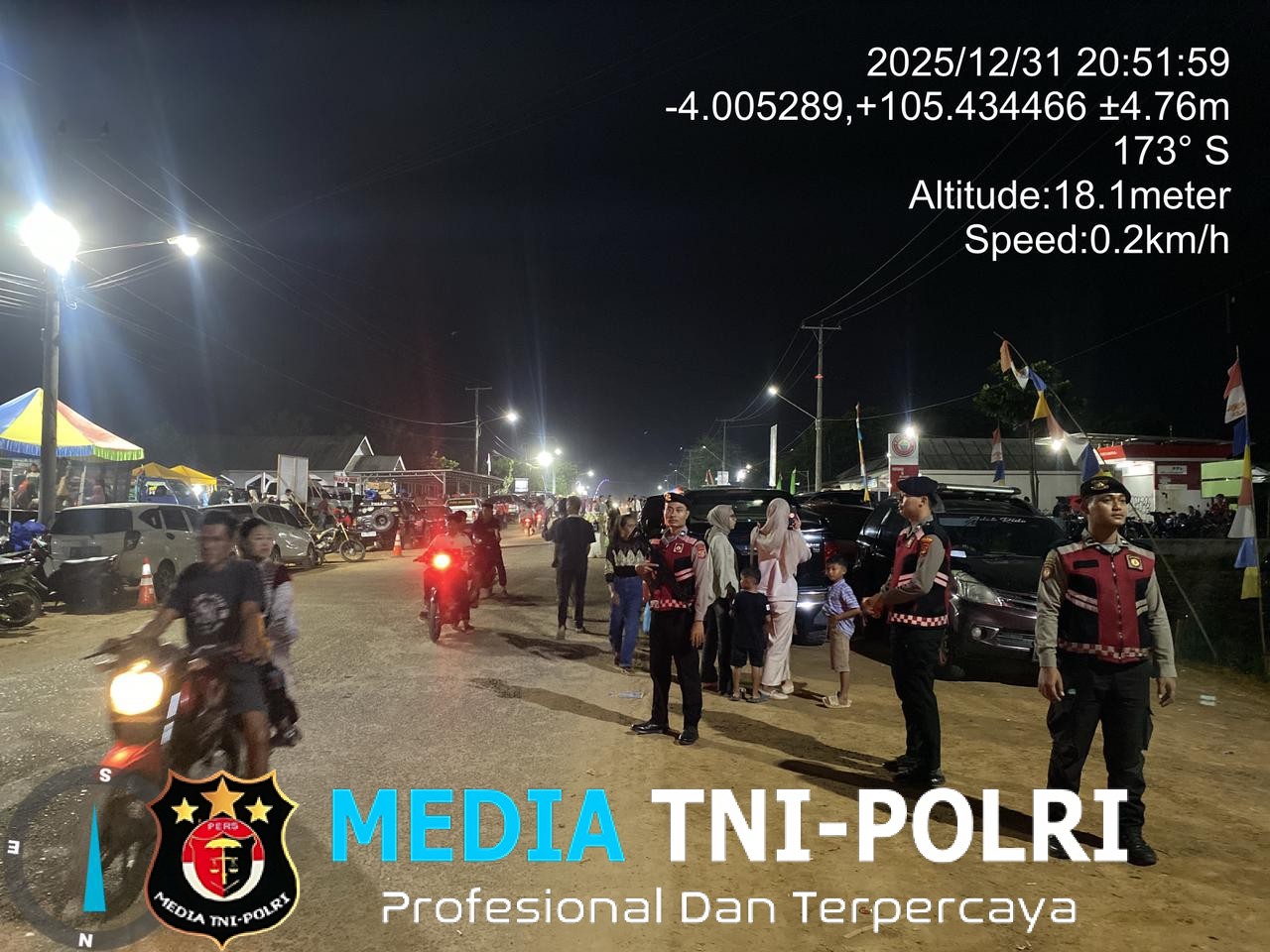 Mesuji Kondusif! Patroli Skala Besar Polres Mesuji Sukses Amankan Malam Pergantian Tahun 2026