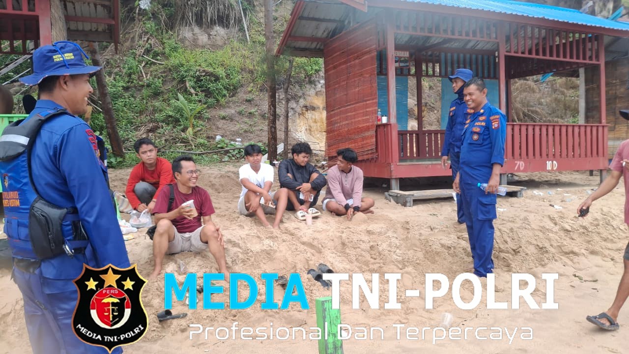Polres Kotim, Bersama Team Terpadu Amankan Obyek Wisata Pantai Ujung Pandaran