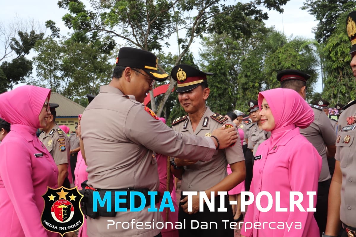 Polres Langkat Gelar Upacara Kenaikan Pangkat Perwira, Bintara dan PNS TMT 1 Januari 2026