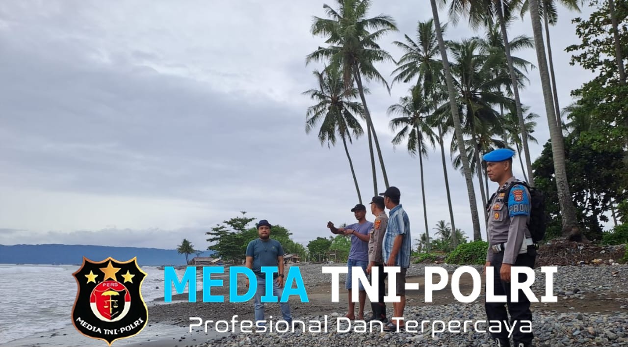 Polsek Kotaagung Olah TKP Peristiwa Dua Korban Tenggelam di Pantai Cukuh Batu