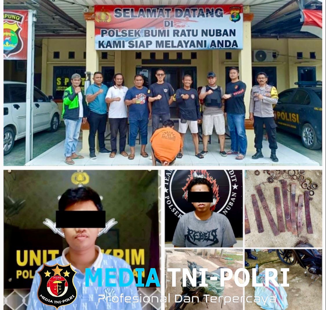 Tancap Gas di Awal Tahun, Polsek Bumi Ratu Nuban Bongkar Dua Kasus Pencurian dalam Sehari