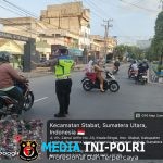 Sat Lantas Polres Langkat Hadir di Pagi Hari, Pastikan Arus Lalu Lintas Aman dan Lancar