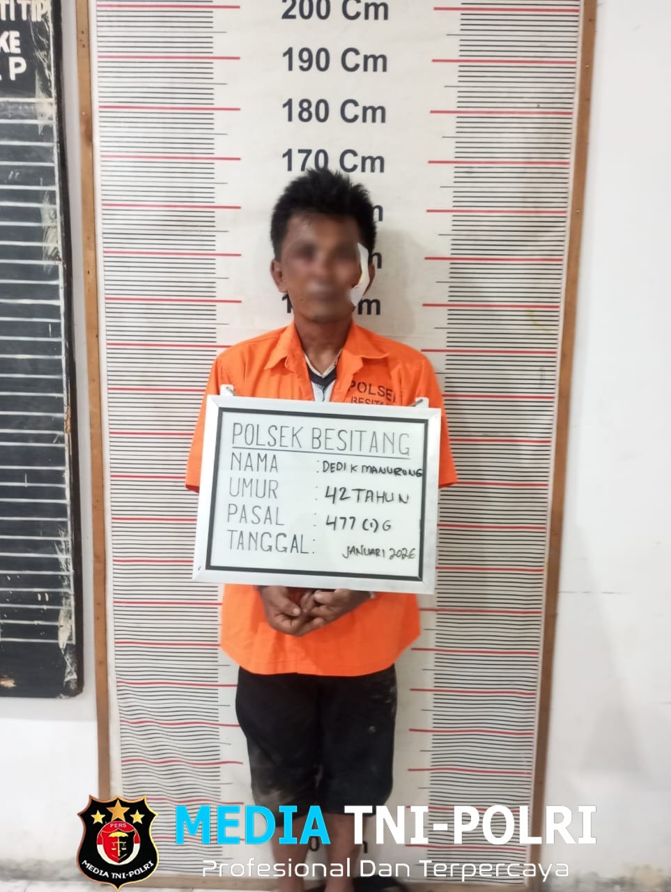 Polsek Besitang Amankan Pelaku Pencurian Sepeda Motor di Desa Halaban