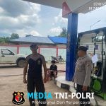 Polsek Meranti Intensifkan Patroli Siang di SPBU, Satpam Diberi Pesan Keamanan