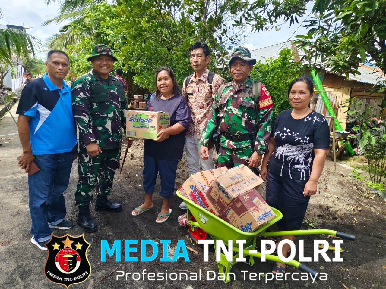 Rumah Warga Ambruk Diterjang Angin Kencang, Dandim 1310/Bitung Turun Langsung Tinjau Lokasi dan Berikan Bantuan
