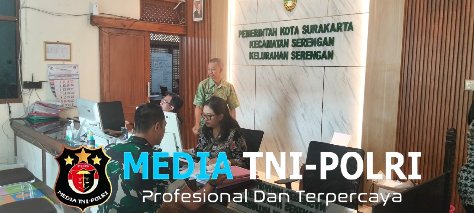 Dukung Tugas Teritorial, Babinsa Serengan Puldatater di Kantor Kelurahan