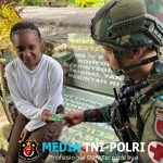 Binter Papua Sehat Satgas Yonif 521/DY Berikan Pelayanan Kesehatan Gratis di Wilayah Pedalaman Papua