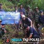 TNI Bersama Wonogiri Youth Forum Osis, Tanam Ribuan Bibit Pohon Petai Di Giritontro