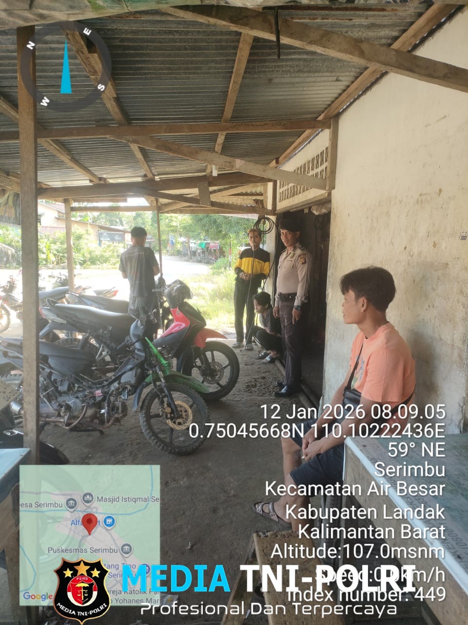 Jaga Kamtibmas, Polsek Air Besar Laksanakan Patroli Siang ke Bengkel