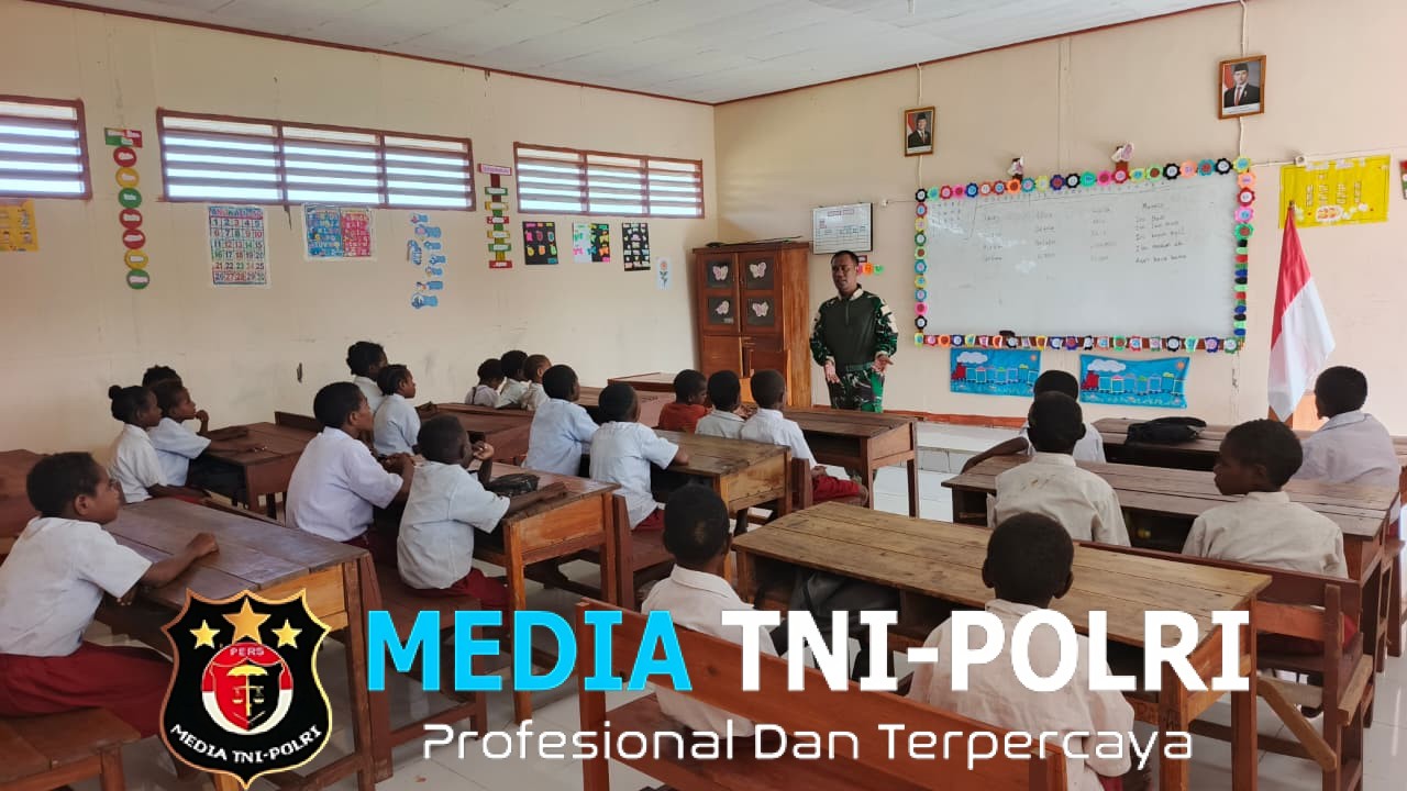 Satgas Yonif 123/Rajawali Gelar Kegiatan Gadik, Beru Dukungan Pendidikan di Kaibar dan Assue