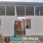 Koramil 01/Muara Satu Pantau Progres Pembangunan Huntara di Blang Nalueng Mameh