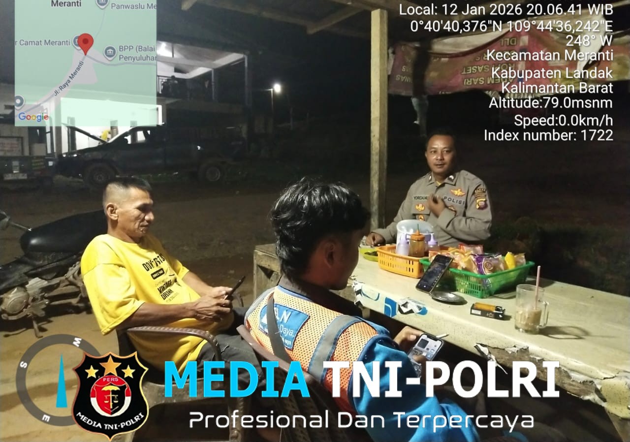 Polisi Menyapa Warga di Tengah Malam, Rasa Aman Hadir di Meranti