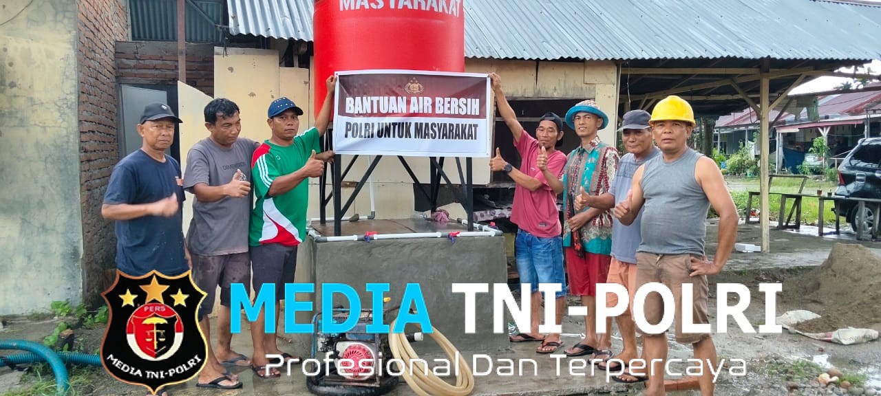 Polri Bangun Puluhan Sumur Bor, Warga Padang Pariaman Mulai Nikmati Air Bersih Pascabencana