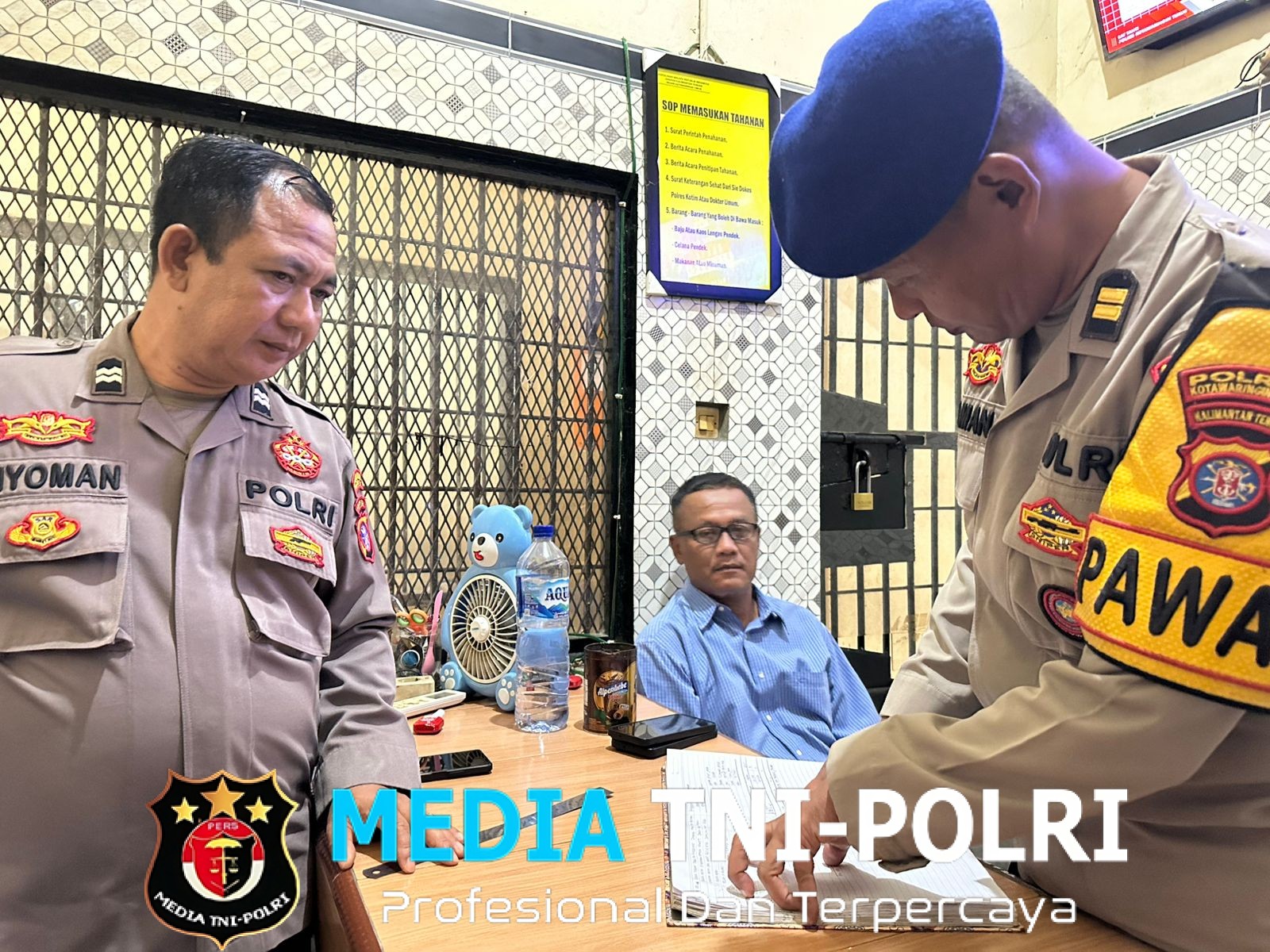 Guna Menjaga Keamanan Mapolres Kotim, Piket Pawas Laksanakan Pengecekan