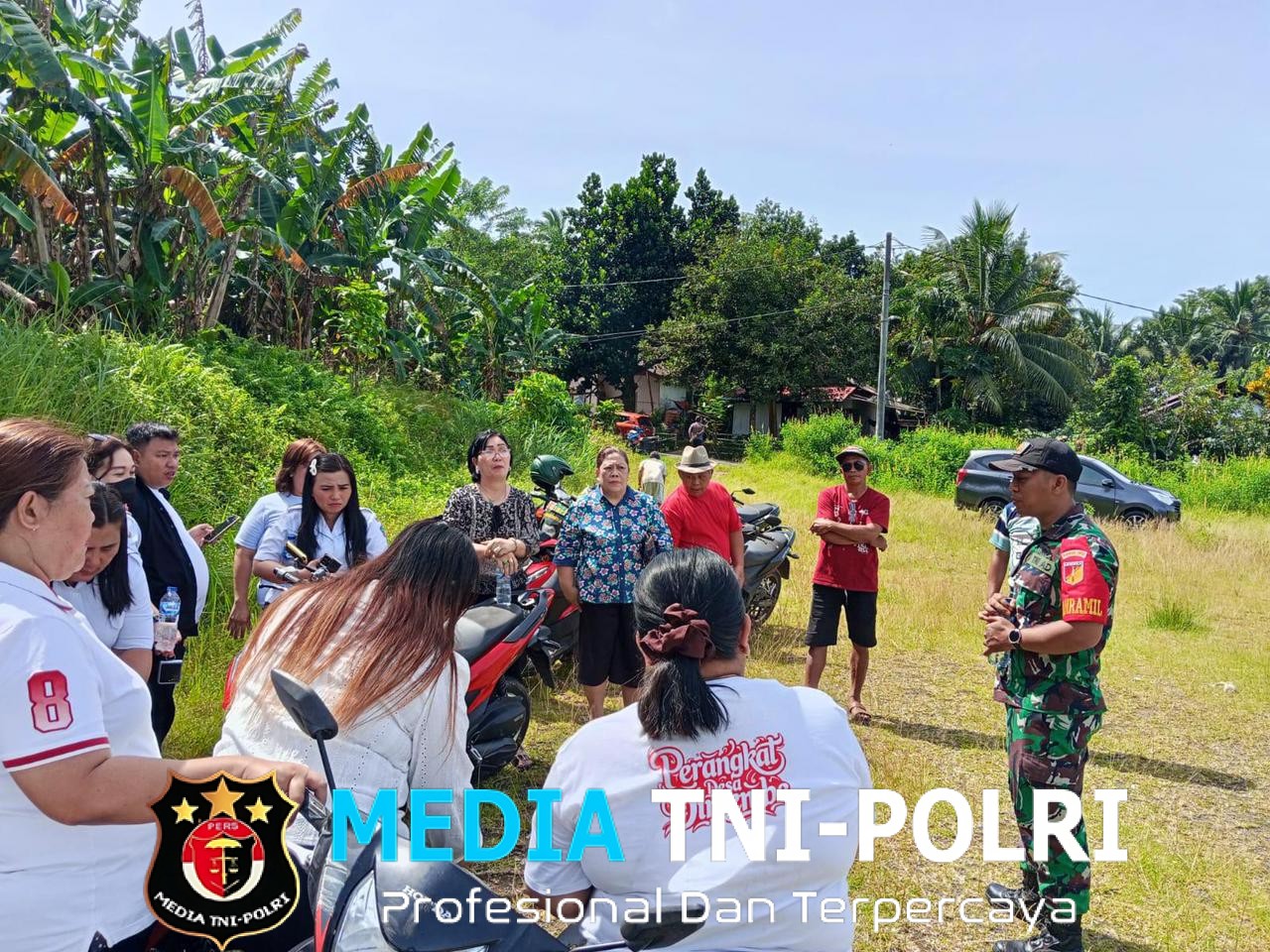 Sukseskan Program KDKMP, Danramil 1310-04/Dimembe Turun Lokasi Cek Pengukuran Lahan