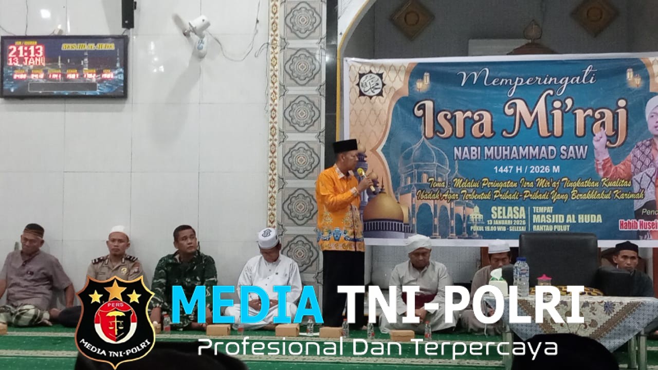 Babinsa Koramil 1015-12/Seruyan Tengah Menghadiri Peringatan Isra Mi’raj