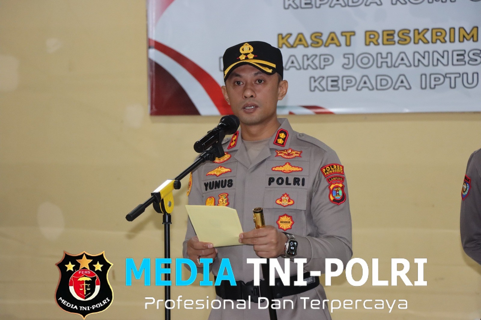 Sertijab Wakapolres dan Kasat Reskrim, Kapolres Pringsewu Tekankan Profesionalisme