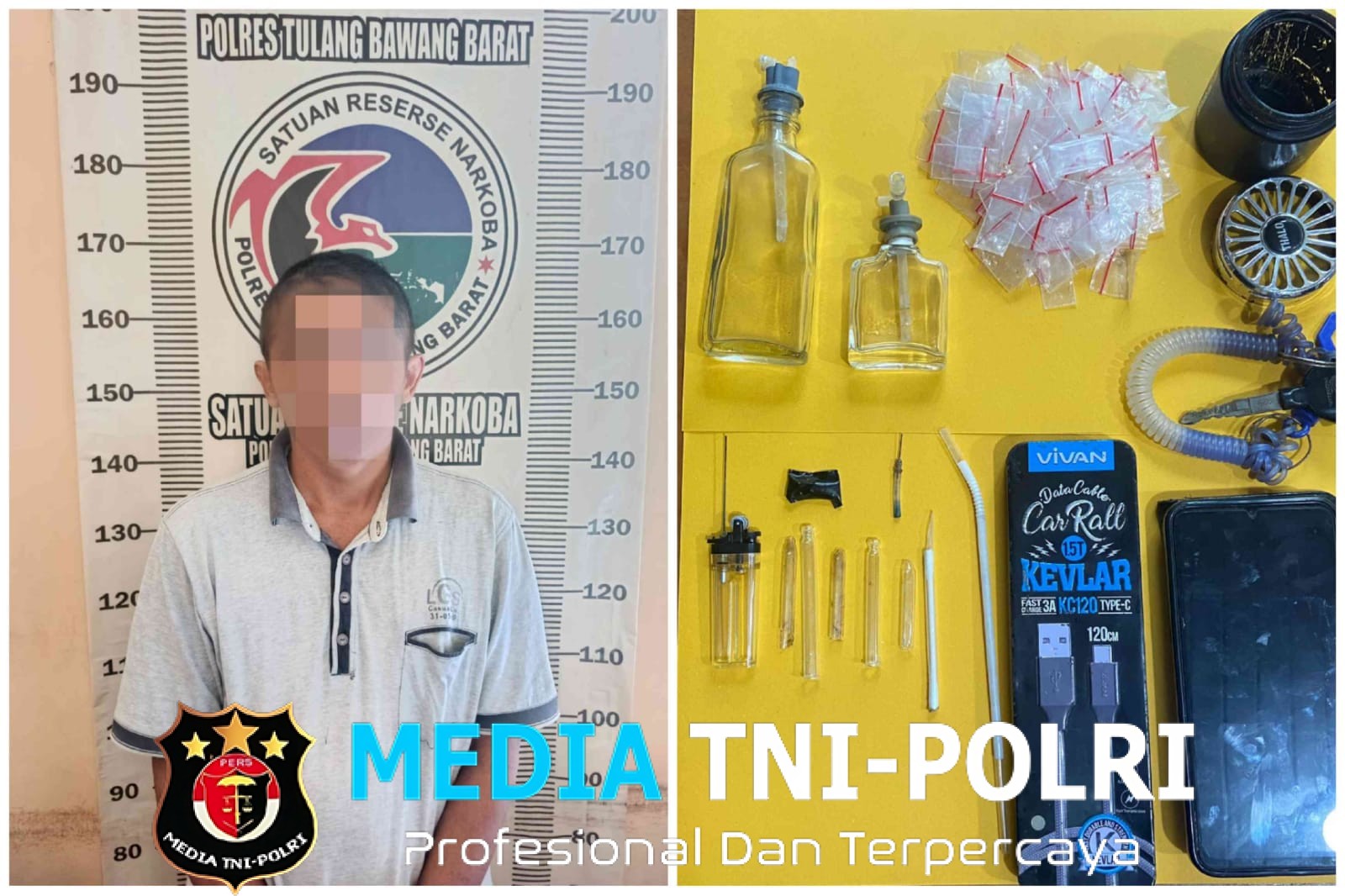 Satresnarkoba Polres Tulang Bawang Barat Amankan Seorang Pria Paruh Baya,Terkait Penyalahgunaan Narkotika