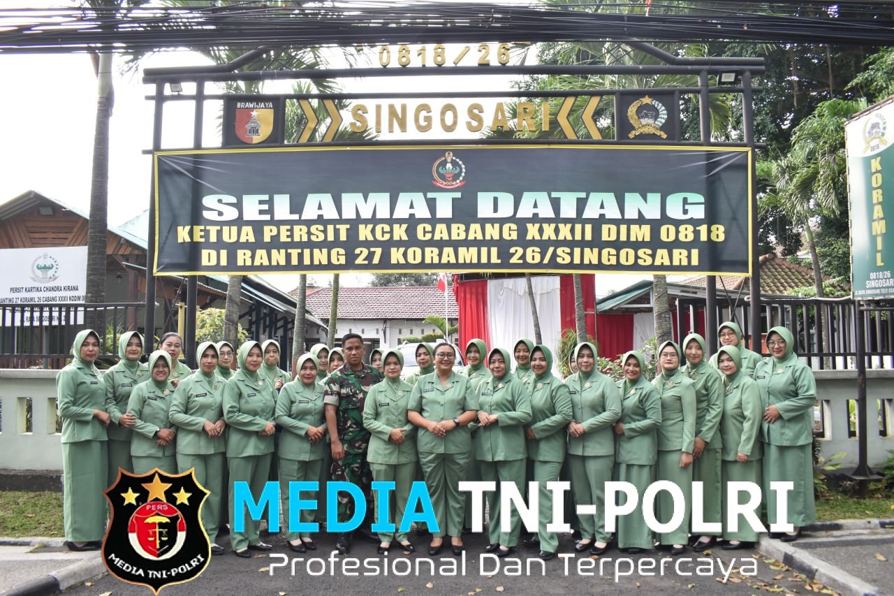 Pererat Silaturahmi, Ketua Persit KCK Cabang XXXII Dim 0818 Laksanakan Kunker ke 5 Ranting Jajaran