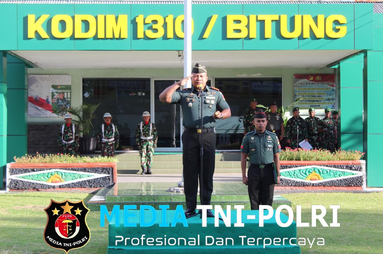 Pimpin Upacara 17-an dan Jam Komandan, Dandim 1310/Bitung Ingatkan Pam Personel dan Bijak Menggunakan Medsos
