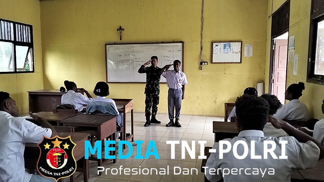 Satgas Yonif 123/Rajawali Berikan Bantuan Pendidikan, Perkuat Karakter Generasi Muda di Beberapa Pos  ‎