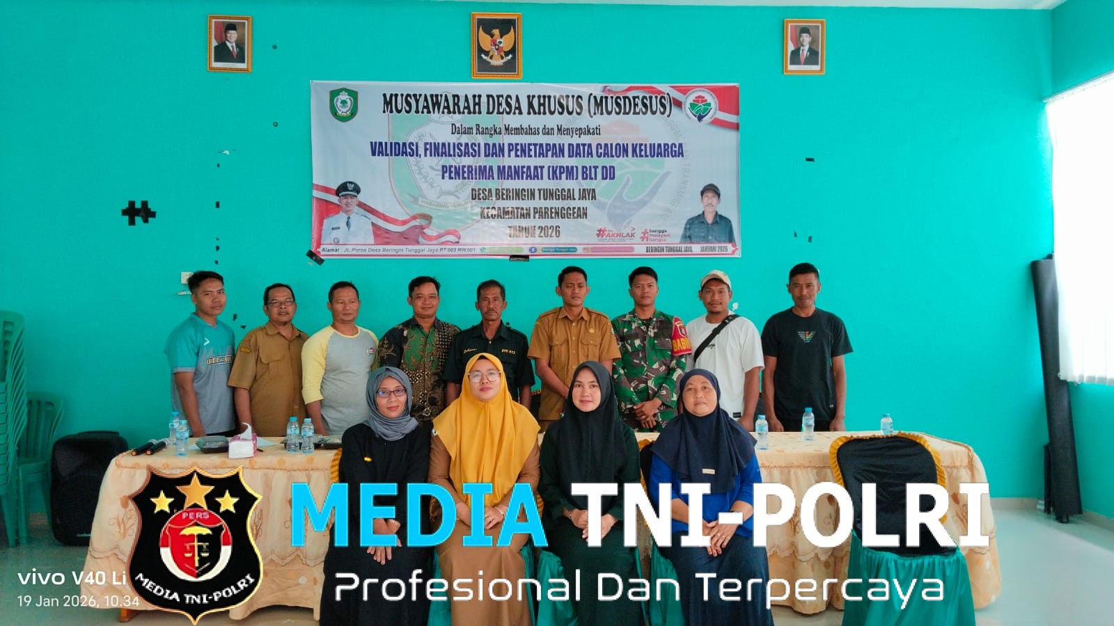 Babinsa Koramil 1015-07/Parenggean Hadiri Musyawarah Desa Bahas Penetapan Calon Keluarga Penerima Manfaat BLT-DD