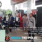 Personel Polsek Mempawah Hulu Laksanakan Pemantauan di SPBU Karangan