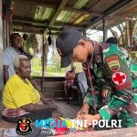 Pelayanan Kesehatan Dari Satgas Yonif 123/RAJAWALI Sampai ke Daerah Terpencil di Kabupaten Mappi