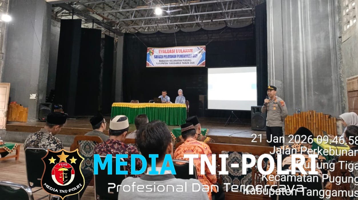 Kapolsek Pugung Hadiri Rapat Evaluasi Bulanan SPPG Babakan Tahun 2026