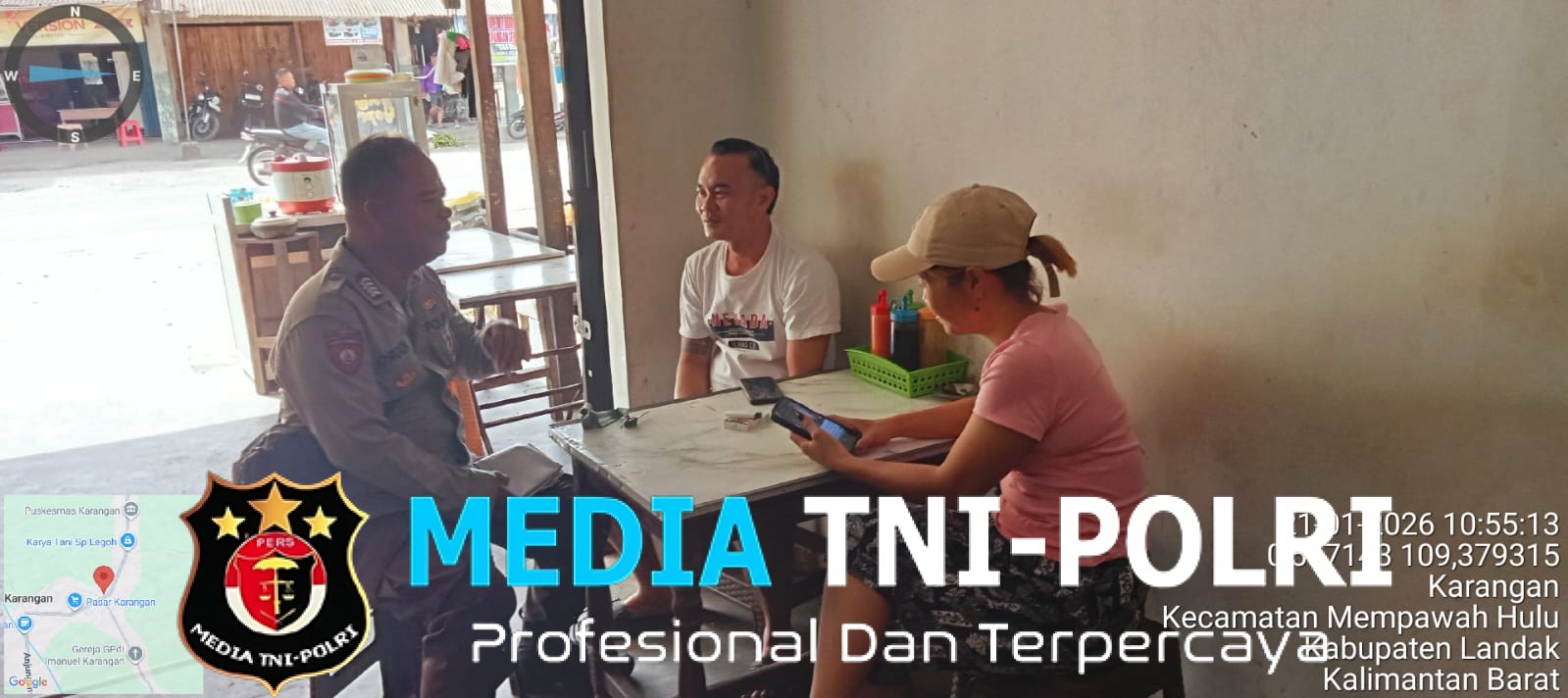 Pastikan Situasi Tetap Kondusif, Personel Polsek Mempawah Hulu Sambangi Warga