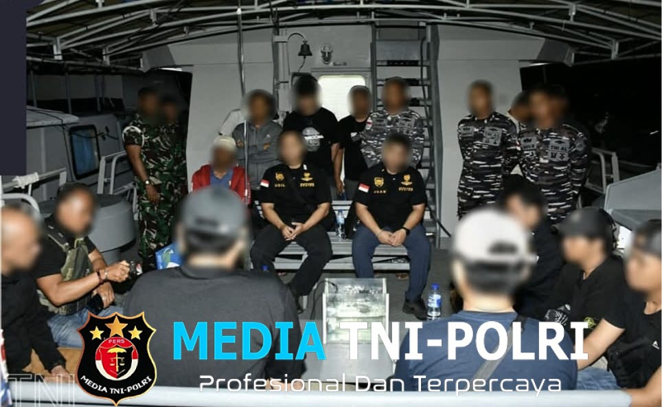 TNI AL dan Tim Gabungan Gagalkan Penyelundupan Sabu Asal Malaysia di Perairan Sebatik