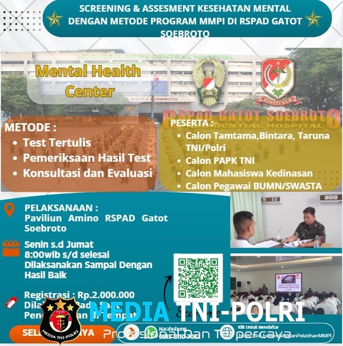 RSPAD Gatot Soebroto Hadirkan Layanan Screening dan Assessment Kesehatan Mental Profesional