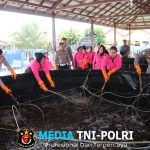 Lakukan Pemanenan Ikan Patin Kolam Bioflok Bhayangkari Bersama Kapolres Kotim dan PJU
