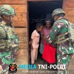 Binter Sikap Ramah Tamah TNI Satgas Yonif 521/DY di Kampung Bolakme