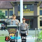 Kapolres Tulang Bawang Barat Pimpin Upacara Serah Terima Jabatan Kasat Lantas