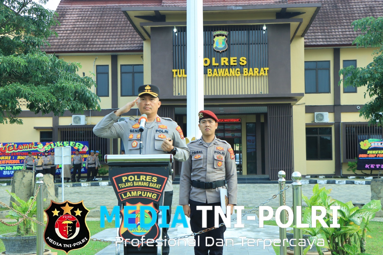 Kapolres Tulang Bawang Barat Pimpin Upacara Serah Terima Jabatan Kasat Lantas