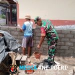Wujud Kemanunggalan, Babinsa Bence Gotong Royong Bangun RTLH Kediaman Bapak Samiri
