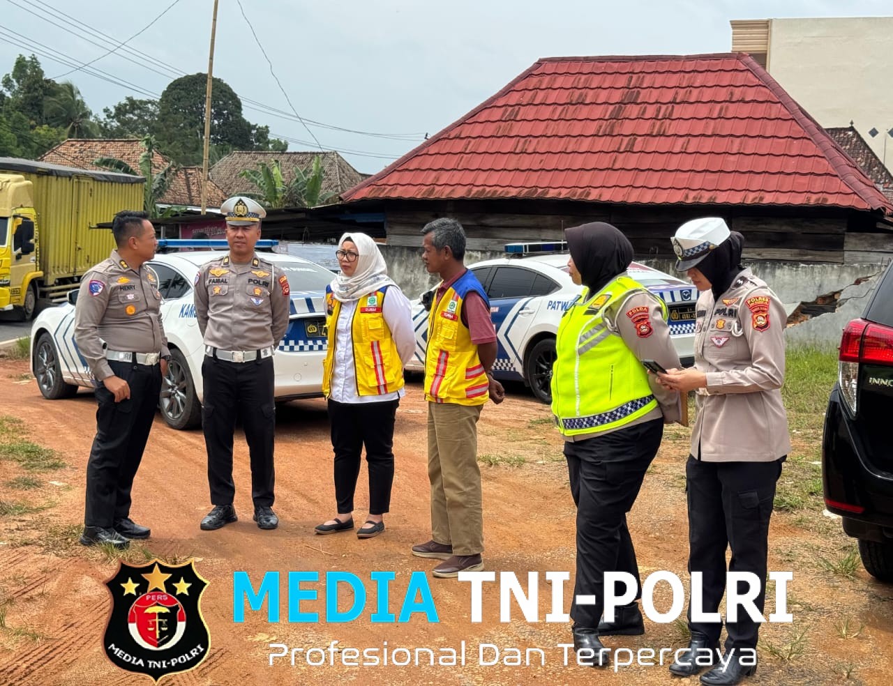 Sat Lantas Polres Oki Dampingi Ditlantas Polda Sumsel Laksanakan Survey Jalan Nasional di Kayuagung