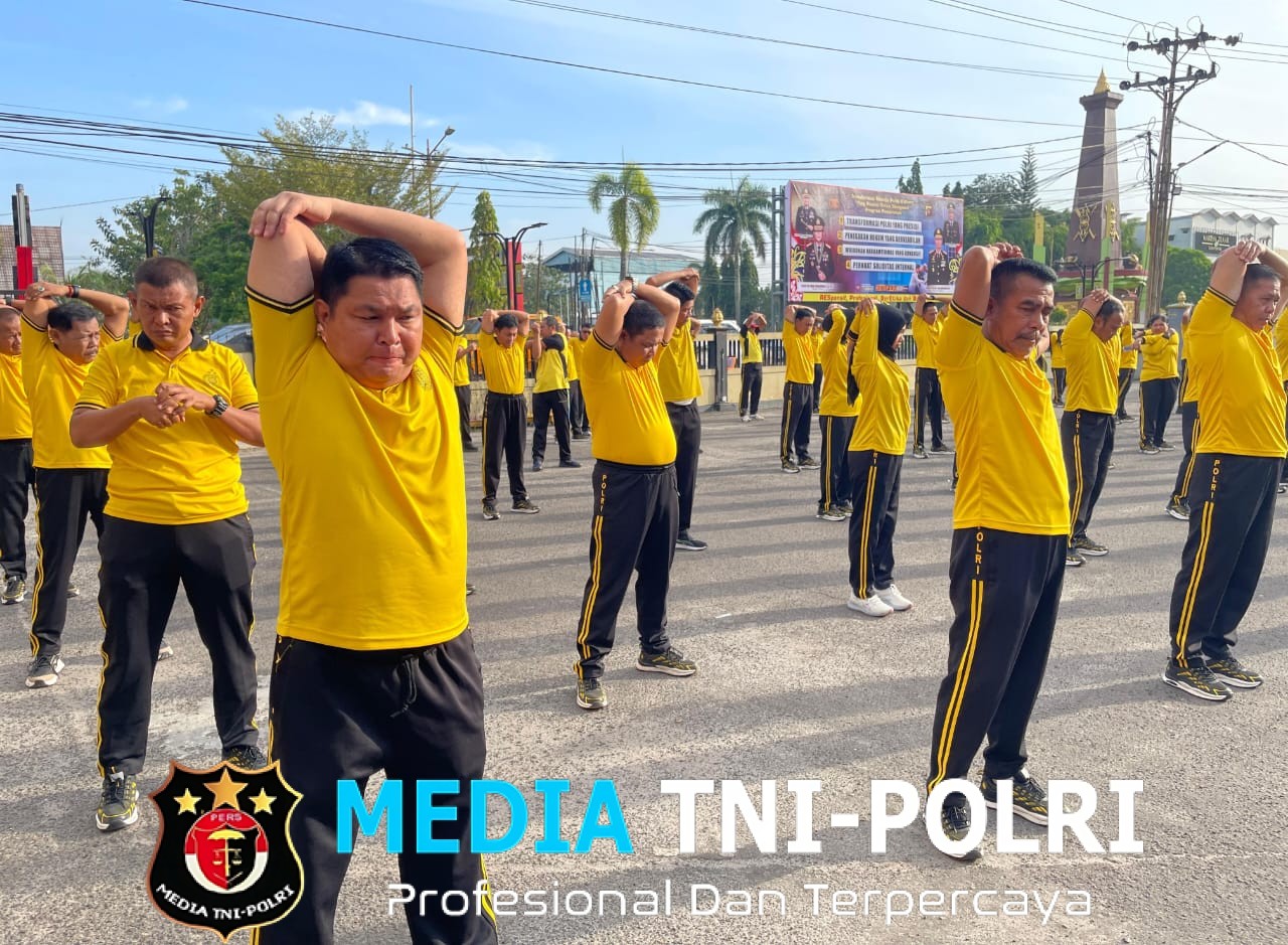 Polres Kotim Adakan Olahraga Pagi, Wujudkan Personil Yang Sehat dan Siap Bertugas