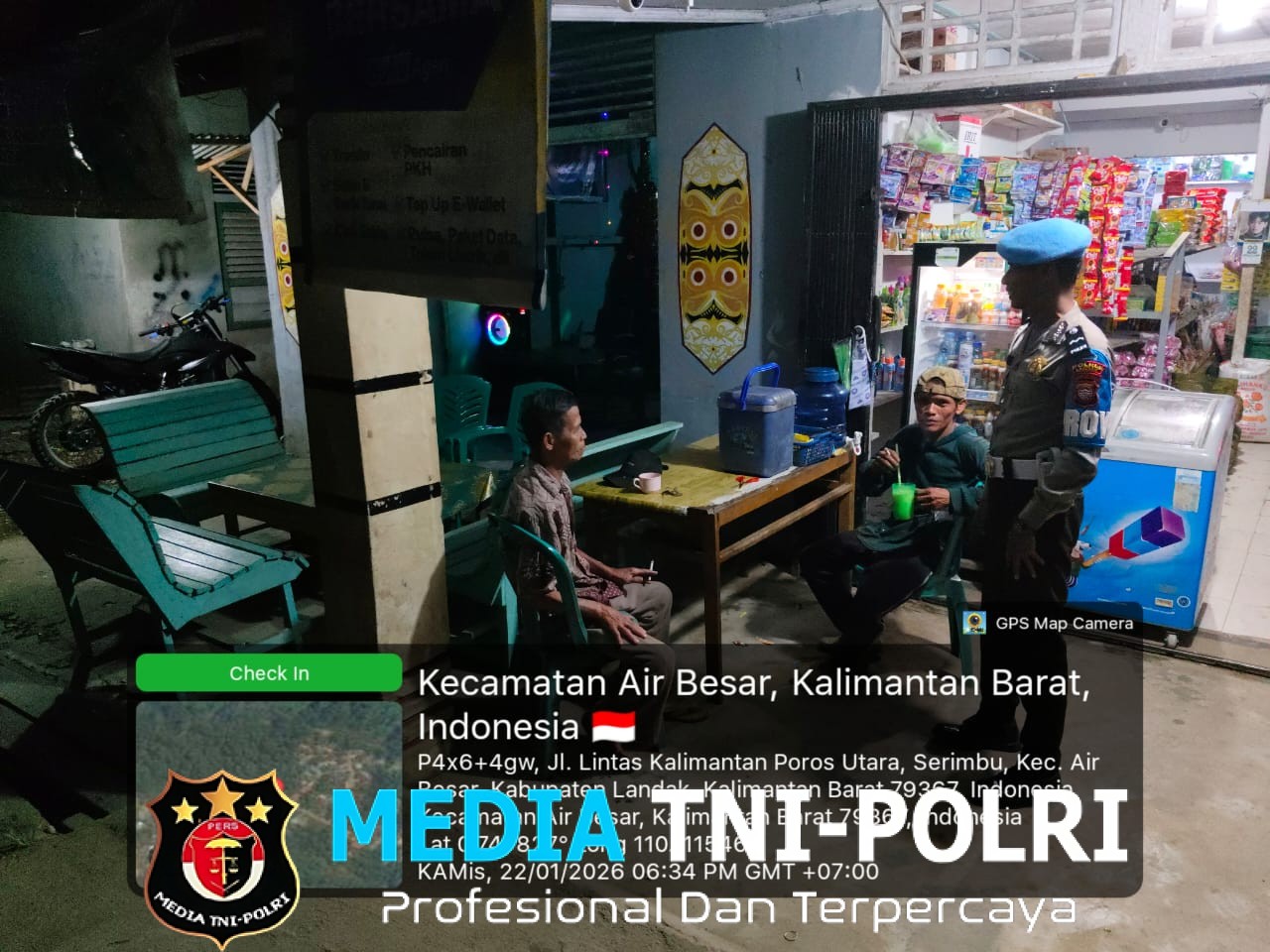 Cegah Kriminalitas, Polsek Air Besar Gencarkan Patroli Malam