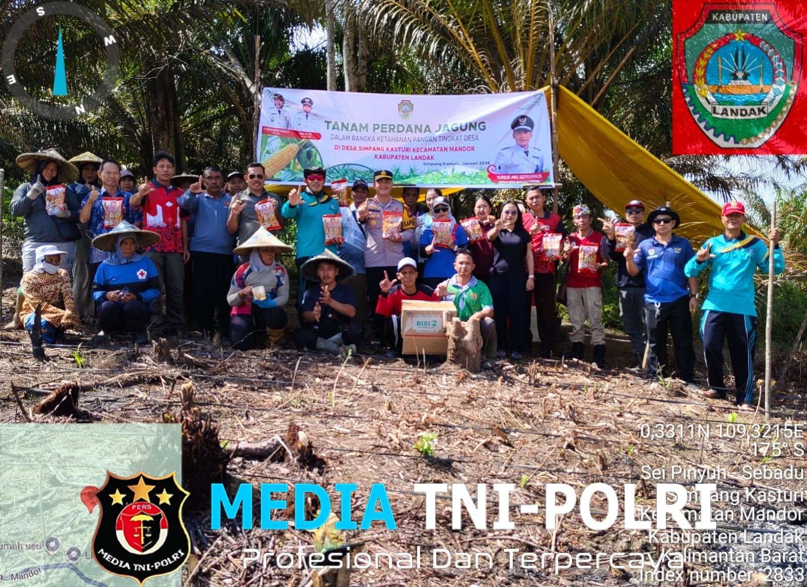 Sinergi Polri dan Pemerintah Desa, Jagung Serentak Ditanam di Lahan BUMDes Simpang Kasturi