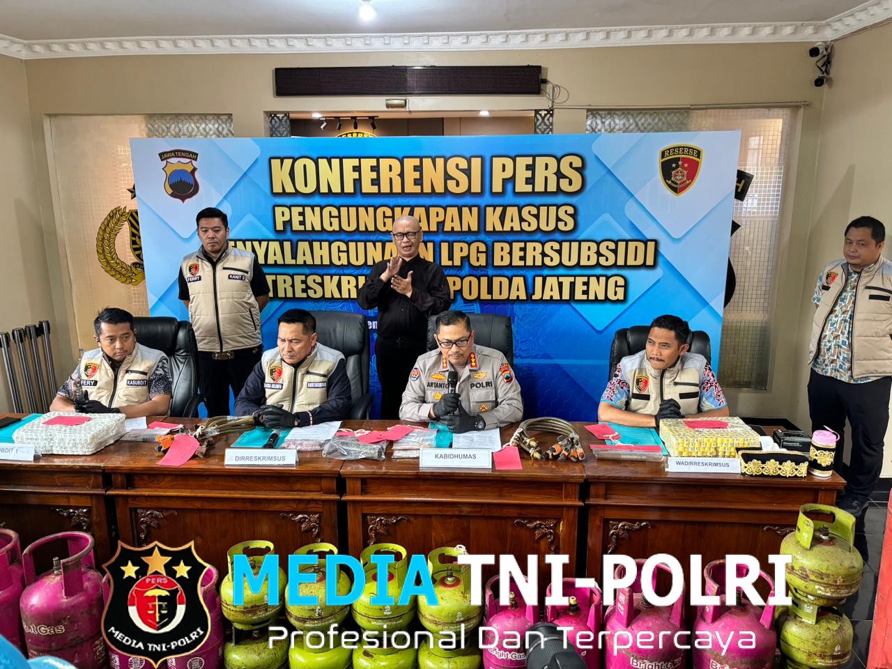 Salahgunakan LPG Subsidi, Empat Tersangka dan Ribuan Tabung Gas Diamankan Polda Jateng