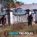 Peduli Lingkungan, Babinsa Koramil 1015-12/Seruyan Tengah Bersama Warga Gotong Royong