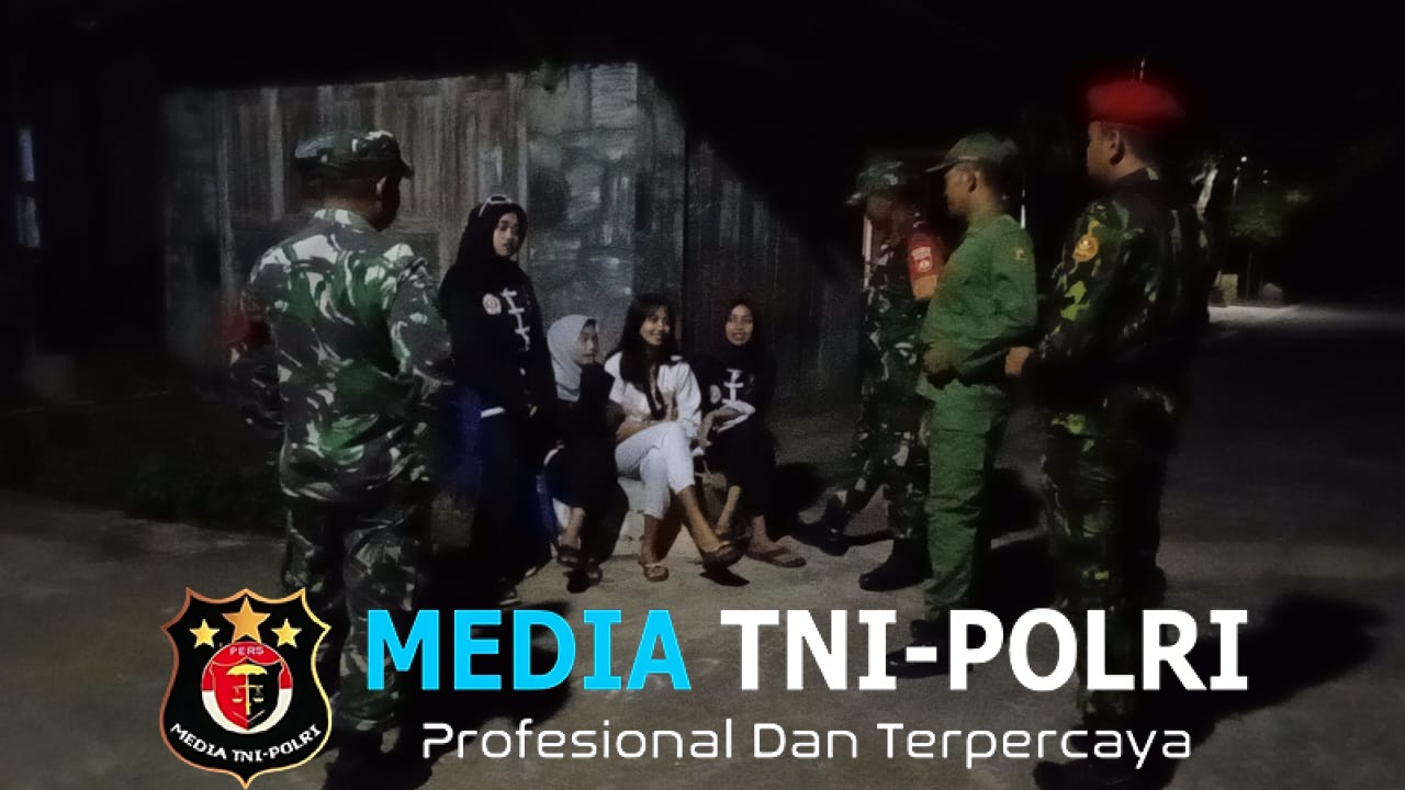 Koramil 14/Klego Gelar Patroli Malam Bersama Linmas dan Kokam di Desa Sumberagung